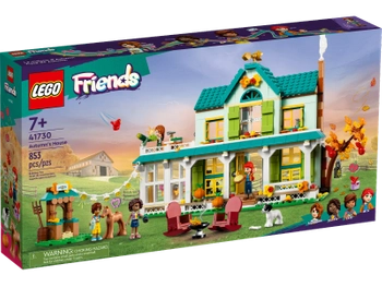 Klocki Lego Friends 41730 Dom Autumn, 853 elementy, oryginalny duży zestaw, 4 mini laleczki, idealny pomysł na prezent dla dziewczynek w wieku 7 lat+