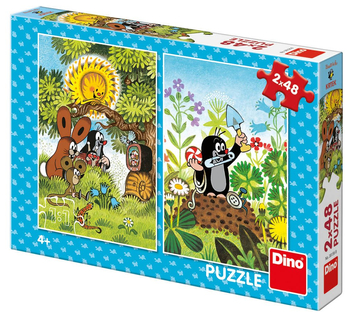 Puzzle 2-w-1 Krecik i Lato, Dino, 2 x 48 el.