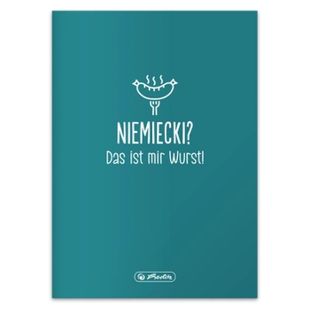 Herlitz, Zeszyt w kratkę do języka niemieckiego, format A5, 60 kartek, Język niemiecki, gramatura 70g