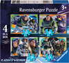 Ravensburger, Toy Story, Buzz Astral, Puzzle 4 układanki, 4-w-1, 12-16-20-24 el., dla młodszych dzieci