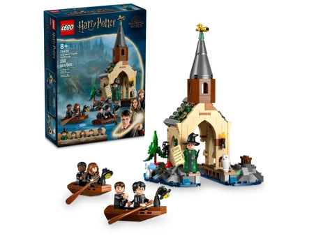 Klocki Lego Harry Potter 76426 Dom na wodzie przy Hogwarcie, 350 elementów, 7 postaci, 2 łodzie, oryginalne klocki z Harrego Pottera, super prezent dla dzieci w wieku 8 lat+