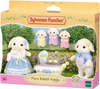 Sylvanian Families, Rodzina Królików Flora, rodzice z trojaczkami, 5 figurek i akcesoria