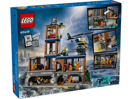 Klocki Lego City 60419 Policja z Więziennej Wyspy, 980 elementów, zestaw dla dzieci 7+, oryginalne klocki, wysoka jakość