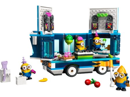 Klocki LEGO Minionki 75581, Despicable Me 4, Imprezowy autobus minionków, 379 elementów, 4 figurki, dla dzieci w wieku 7+