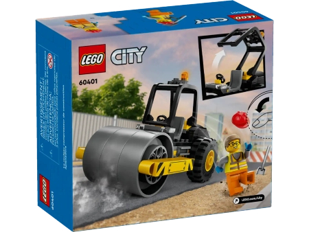 Klocki Lego City 60401 Walec budowlany, 78 elementów, oryginalne klocki dla chłopców, prezent zabawka dla pięciolatków