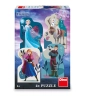 Disney Frozen, Kraina Lodu Puzzle konturowe 4 w 1, 4 x 54 el., wymiary obrazka 13 x 19 cm, najważniejsi bohaterowie Elsa, Anna Kristoff i Olaf, wiek dziecka 4+