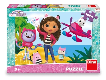 Dino Toys, Koci Domek Gabi, Puzzle dla dzieci maxi XL Podróżnicy, 100 el.