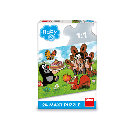 Krecik Puzzle baby dla najmłodszych dzieci Urodziny 24 el. duże elementy