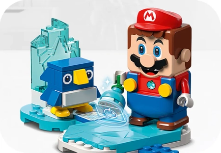 Klocki Lego Super Mario 71417 Śniegowa przygoda Fliprusa – zestaw rozszerzający, 567 elementów, figurki Fliprus, Freezie, Koopa Troopa i mały pingwin, zabawka dla siedmiolatków i starszych dzieci