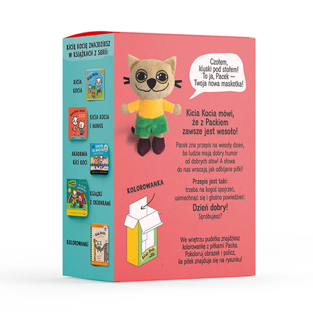 Kicia Kocia, Maskotka pluszowa przytulanka Pacek w pudełku, 16 cm, miły plusz, wiek dziecka 0+