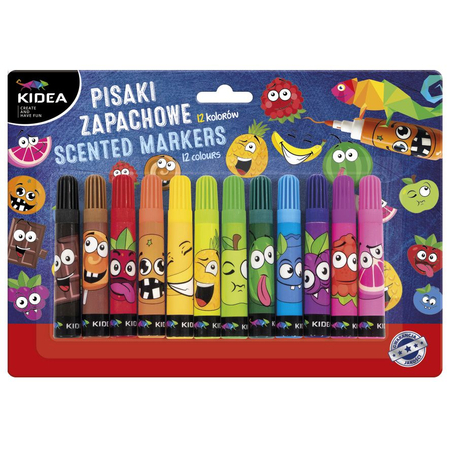 Kidea, Artykuły plastyczne do kolorowania, Pisaki zapachowe dla dzieci 12 szt Kidea
