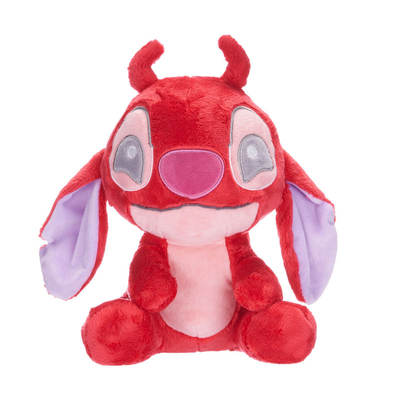 Disney Stitch, Maskotka pluszowa czerwony Leroy 23 cm, seria SnuggleTime, milutki plusz, super przytulanka na dobranoc, renomowany producent, oryginalna zabawka dla dzieci w każdym wieku