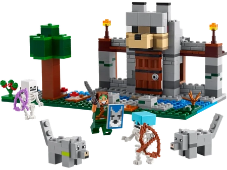 Klocki Lego Minecraft 21261 Wilcza twierdza, 312 elementów, oryginalne, dla fanów gry 8+