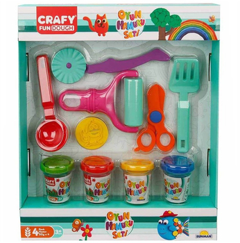 Sunman, Crafty Fun Dough, Zestaw Ciastolina i narzędzia 10 el. nr 3