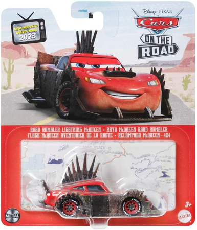 Mattel, Cars, Auta w trasie, resorak samochodzik z bajki czerwony Zygzak McQueen Wojownik Szos, główny bohater, wykonany z metalu i plastiku, wiek dziecka 3+