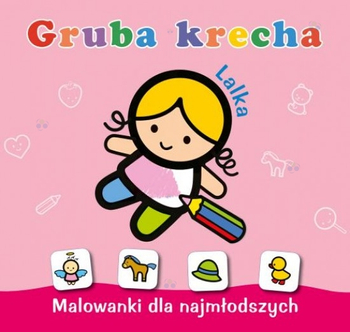 Kolorowanka malowanka dla małych dzieci maluszków Gruba Krecha. Lalka