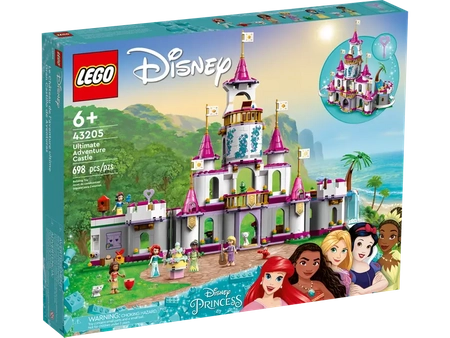 Klocki Lego Disney 43205  Zamek wspaniałych przygód, Księżniczki Disneya, 698 elementów, wysoka jakość, idealne dla dziewczynki 6+