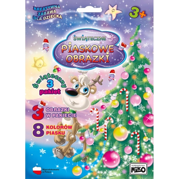 Piaskowe obrazki Świąteczny pakiet 3: Renifer BL