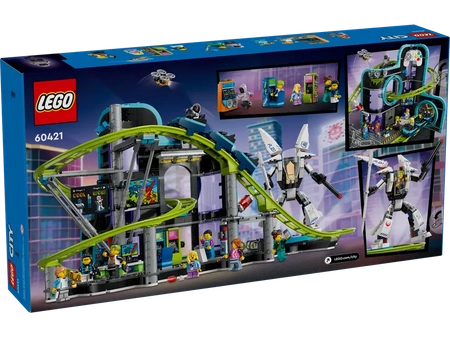 Klocki Lego City 60421 Park Świat Robotów z rollercoasterem, 986 elementów, zabawka dla ośmiolatków, oryginalne klocki