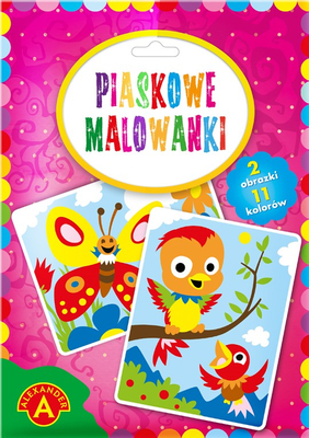 Piaskowe malowanki: motylek i ptaszki