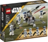 Klocki Lego Star Wars 75345 Zestaw bitewny – żołnierze-klony z 501 legionu, 119 elementów, 4 mini figurki, działo, super prezent dla miłośników Gwiezdnych Wojen, oryginalne klocki Lego, wiek dziecka 6+