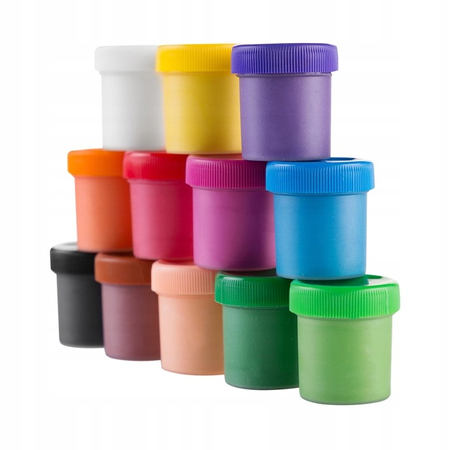 Farbki plakatowe w słoiczkach, 12 sztuk x 20 ml