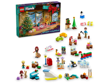 Klocki Lego Friends 42637 Kalendarz adwentowy 2024, 272 elementy, świąteczny kalendarz z 24 drzwiczkami, idealny prezent dla dziewczynki, wiek dziecka 6+