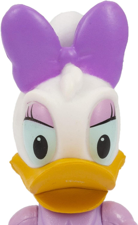 Disney Junior, Myszka Minnie, Figurka Daisy, 7 cm, przyjaciółka myszki Mini, można poruszać rączkami, oryginalna zabawka, dla dziewczynek w wieku 3 lata+