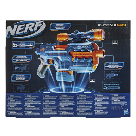Pistolet NERF Elite Phoenix - półautomat - plus 12 strzałek, Hasbro, E9961