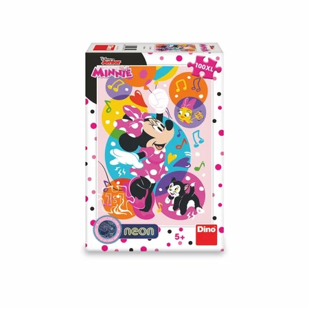 Świecące w ciemności puzzle XL Myszka Minnie, 100 el., Dino