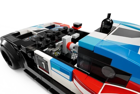 Klocki Lego Speed Champions 76922 Samochody wyścigowe BMW M4 GT3 & BMW M Hybrid V8, 676 elementów, oryginalne klocki, idealne jako prezent dla chłopca 9+