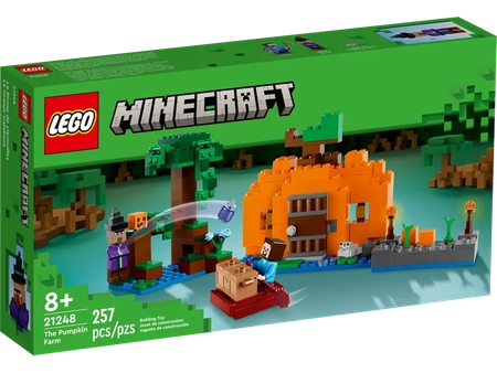 Klocki Lego Minecraft 21248 Dyniowa farma, 257 elementów, oryginalne, idealne dla dzieci 8+