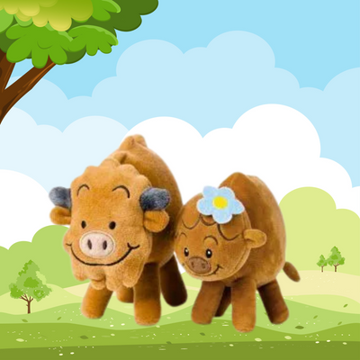 Maskotki Żubr Pompik i Polinka – bohaterowie edukacyjnych książek dla dzieci