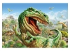 Dinozaury, Puzzle 2-w-1, Walki dinozaurów, 2 x 48 el., dwie układanki w jednym pudełku, wiek dziecka 4+