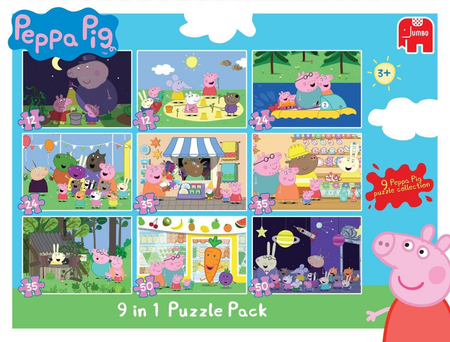 Puzzle 9w1 - Świnka Peppa - 12-24-35-50 el.