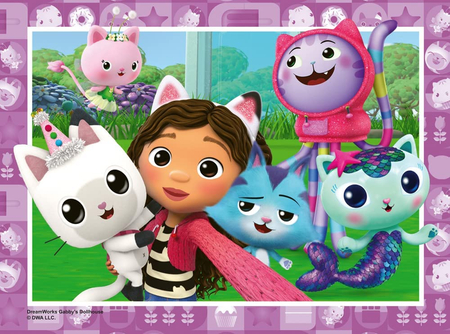 Ravensburger, DreamWorks Koci Domek Gabi, Puzzle 4 układanki, 4-w-1, 12-16-20-24 el., dla młodszych dzieci