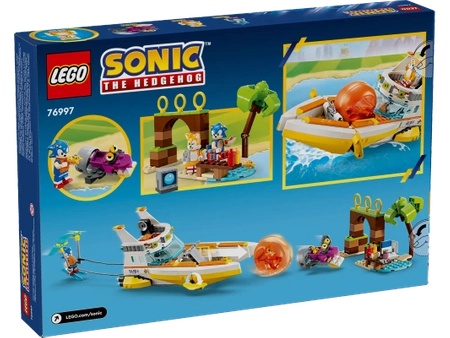 Klocki Lego Sonic the Hedgehog 76997 Tails i przygoda na łodzi, 393 elementy, oryginalne klocki dla fanów gry i filmu, wiek dziecka 8+