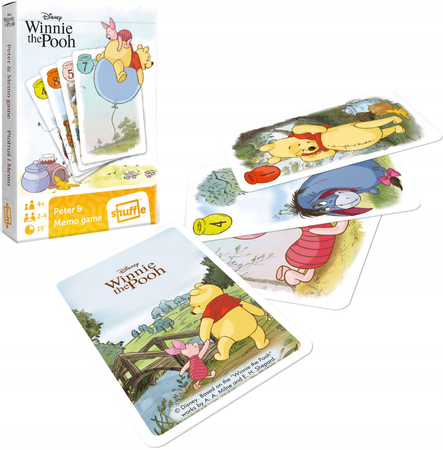 Kubuś Puchatek Karty do gry - Memory, Czarny Piotruś