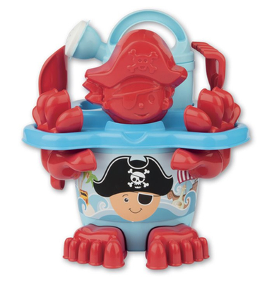 Androni, Zestaw na plażę Mały Pirat dla chłopca 16, wyprodukowane we Włoszech, bezpieczny plastik,, wysoka jakość, do piaskownicy, 12 elementów