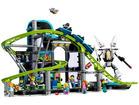 Klocki Lego City 60421 Park Świat Robotów z rollercoasterem, 986 elementów, zabawka dla ośmiolatków, oryginalne klocki