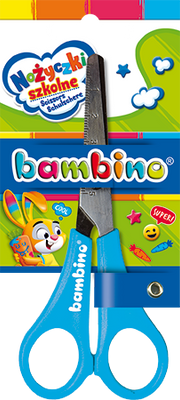 Nożyczki Dla Dzieci Niebieskie BAMBINO Z Podziałką Bezpieczne