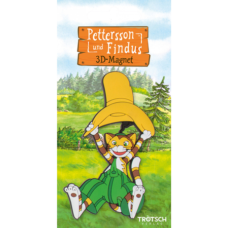 Zestaw Pettson i Findus – Magnes 3D + Puzzle Ramkowe „Urodziny” (15 el.)