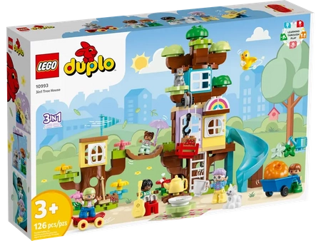 Klocki Lego Duplo 10993 Domek na drzewie 3 w 1, 126 elementów, oryginalne, wysoka jakość, idealne dla dzieci 3+