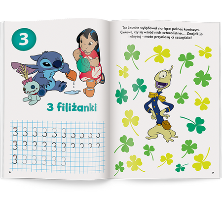 Książka Disney Uczy Cyfry Stitch Nauka Liczenia dla Dzieci