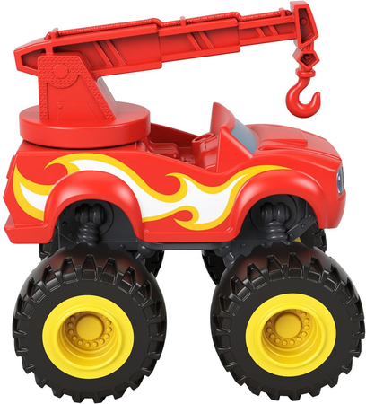 Fisher Price, Blaze i megamaszyny, metalowy samochód resorak Budowniczy Blaze, dla fanów bajki w wieku 3+