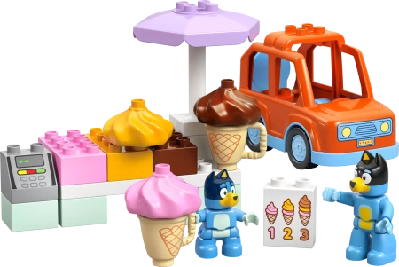 Klocki Lego Duplo Bluey 10458 Wyprawa po lody z Blue, 22 elementy, dla dzieci w wieku 2+