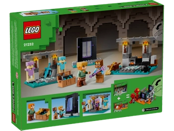 Klocki Lego Minecraft 21252, Zbrojownia i 2 figurki Alex i płatnerz, 203 elementy, wysoka jakość, oryginalne klocki, wiek dziecka 6+, dostępne od ręki, szybka wysyłka