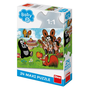 Krecik Puzzle baby dla najmłodszych dzieci Urodziny 24 el. duże elementy
