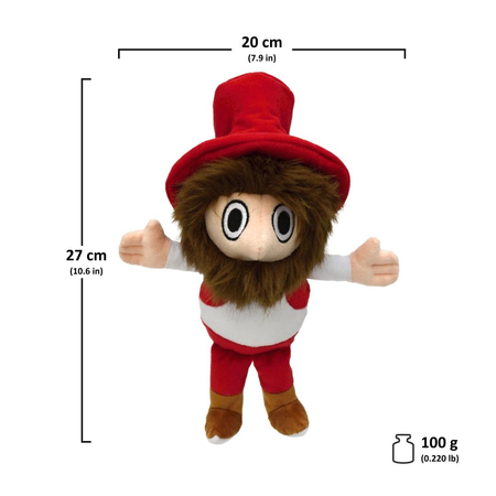 MU Brno, Rozbójnik Rumcajs, Maskotka pluszowa 27 cm, oryginalna licencyjna zabawka, wyprodukowana w Czechach