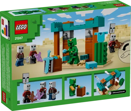 Klocki Lego Minecraft 21267 Pustynny patrol złosadników, 105 elementów, oryginalne klocki z gry, idealne dla fanów w wieku 7+